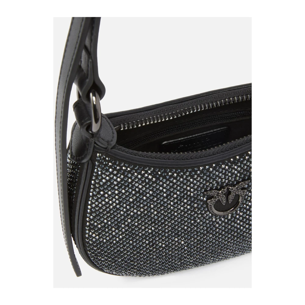 pinko Stijlvolle Leren Tas voor Vrouwen Black Dames