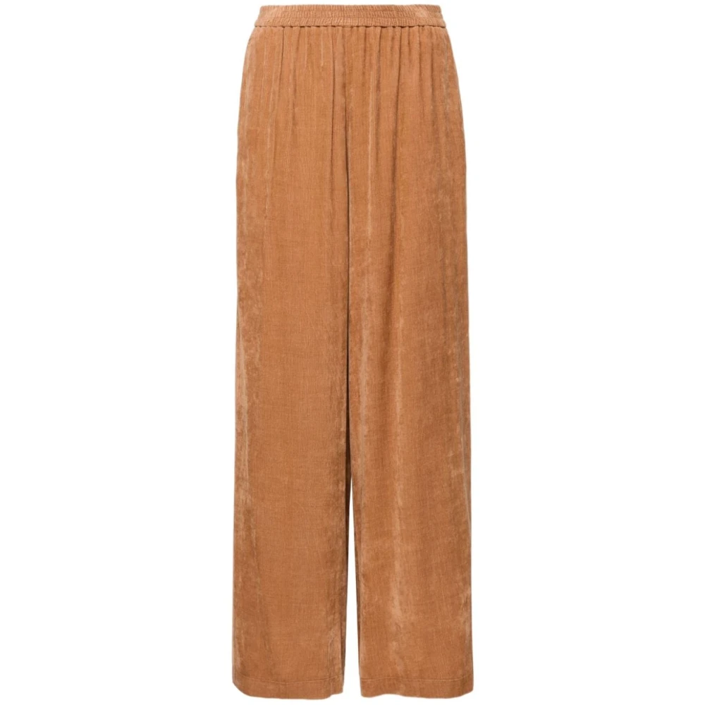 Forte Karamelbruine Corduroy Broek Rechte Pijp Brown Dames