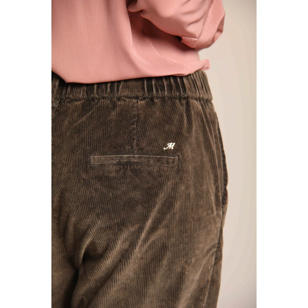 Mason's Gezellige Straight Corduroy Chino Broek Brown Dames