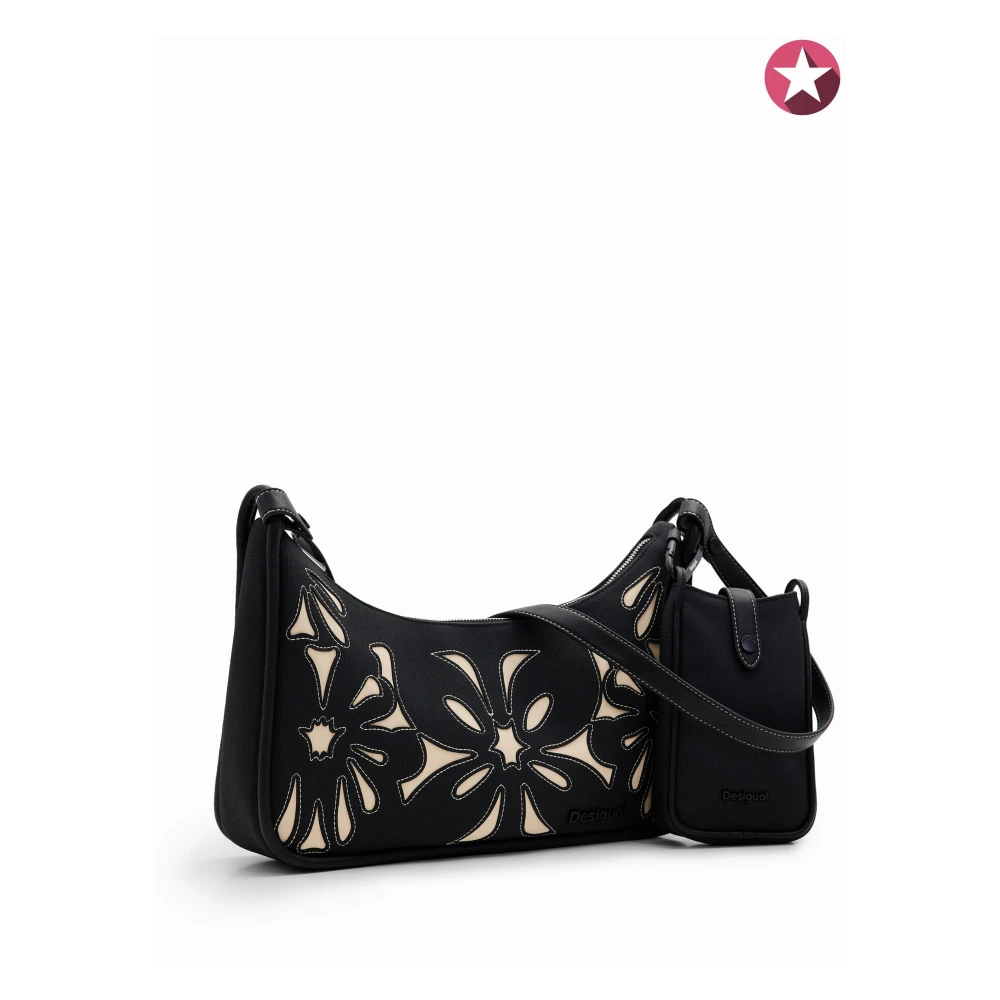 Desigual Zwarte ritssluiting handtas Black Dames