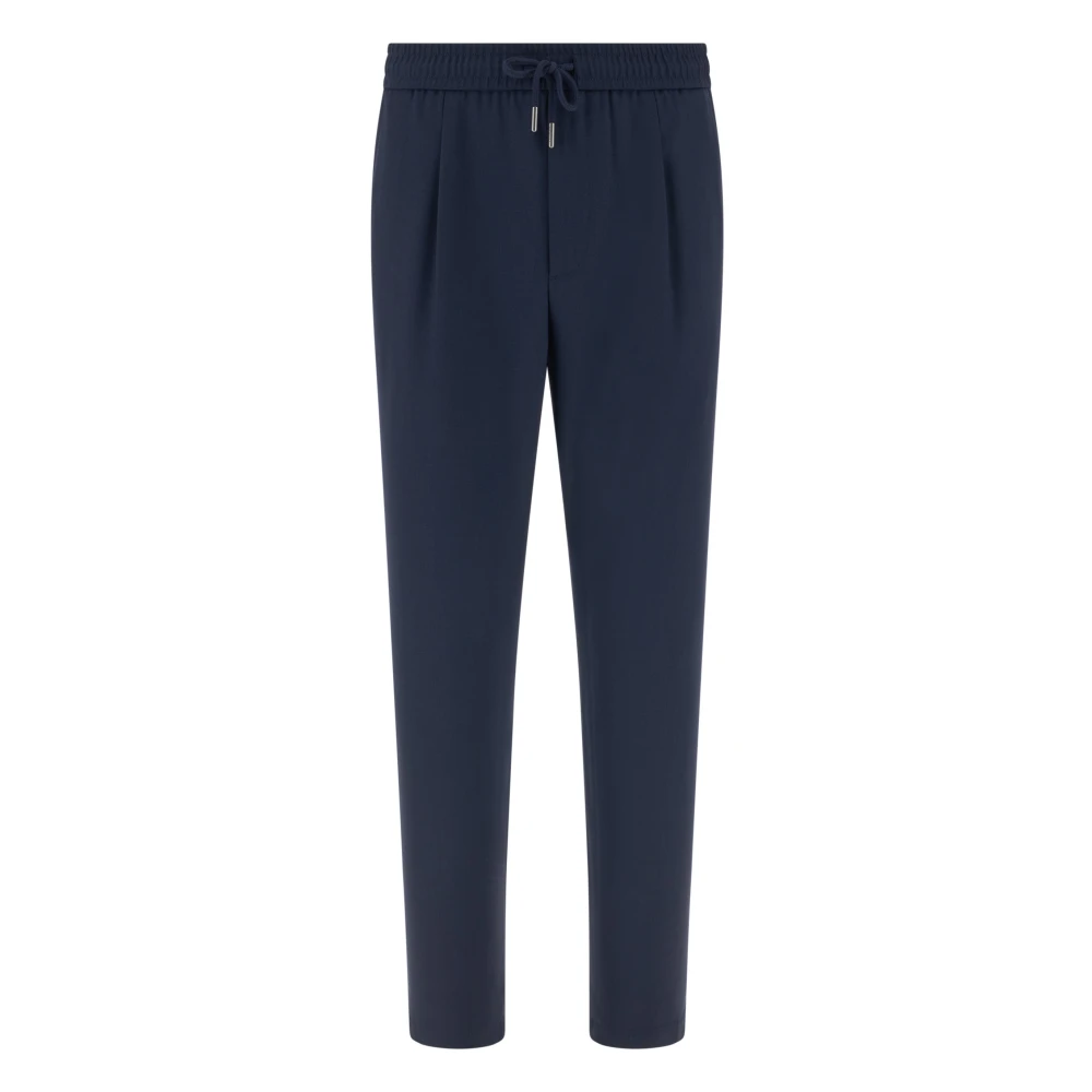 Boggi Milano Homme Bleu Pantalons, Taille: 3XL Pantalon Coulisse Laine Voyage
