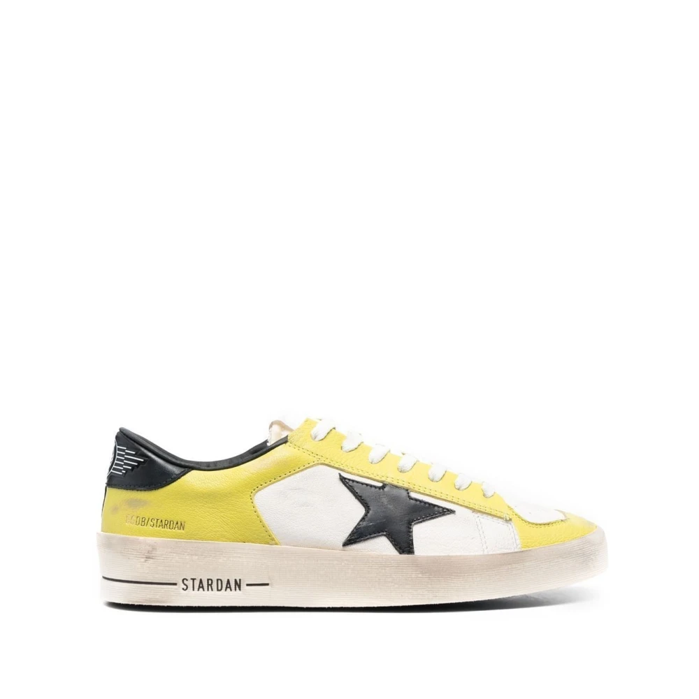 Golden Goose Stardan Toe Citronelle White Black Color-block Sneaker Yellow Heren