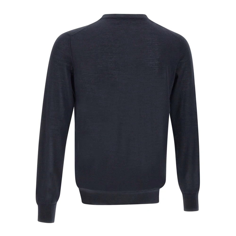 Kangra Kasjmier Zijde Navy Blauwe Trui Blue Heren