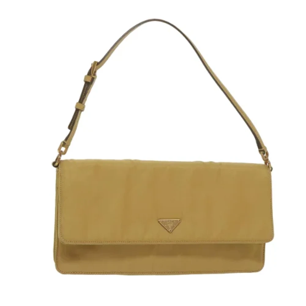 Prada Vintage Pre-owned Nylon pouches Yellow Dames