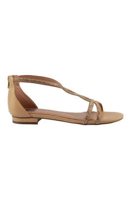 Beige Swarovski Sandal