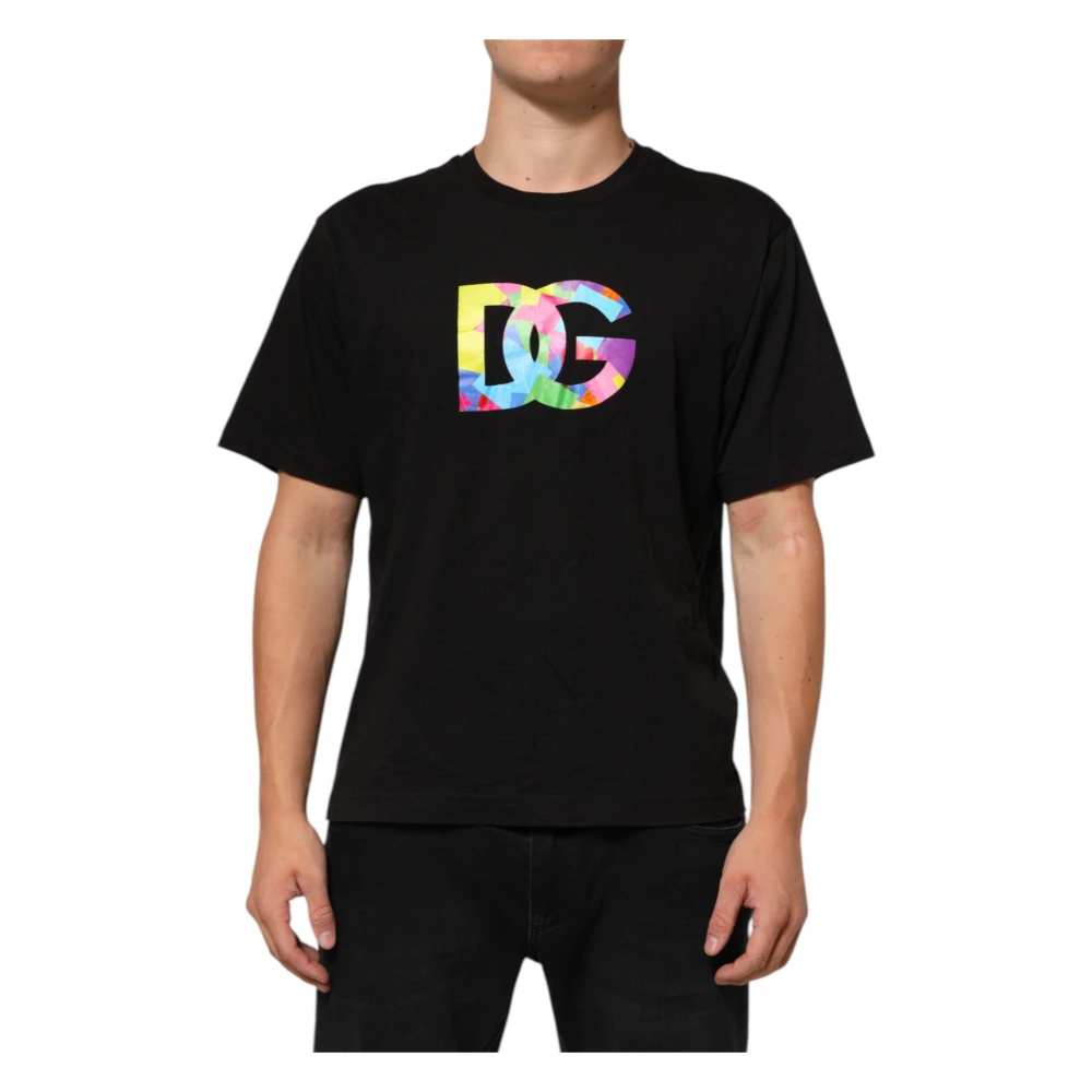 Dolce & Gabbana Men's Black T-Shirts, Xs, Short Sleeve Crew Neck T-Shirt