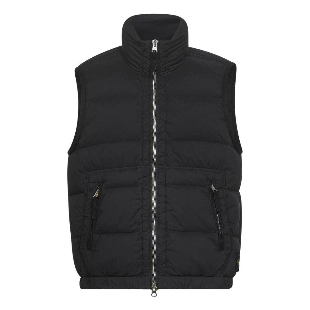 Stone Island Men's Black Padded Zip-Up Vest - Waistcoats - M - Jackets