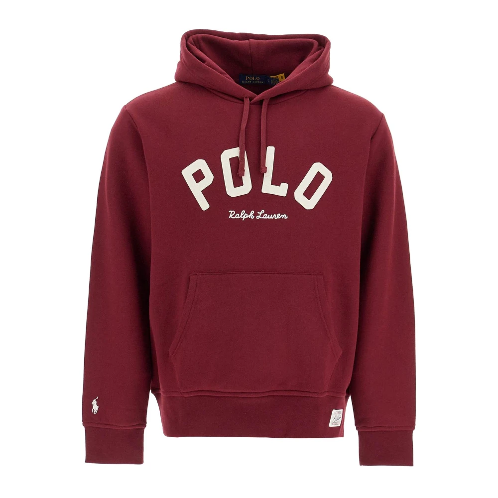 Polo Ralph Lauren Geborduurd Logo Hoodie Red Heren