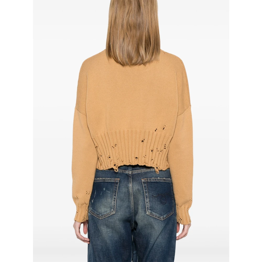 Marni Gedistresseerde Cropped Trui Brown Dames