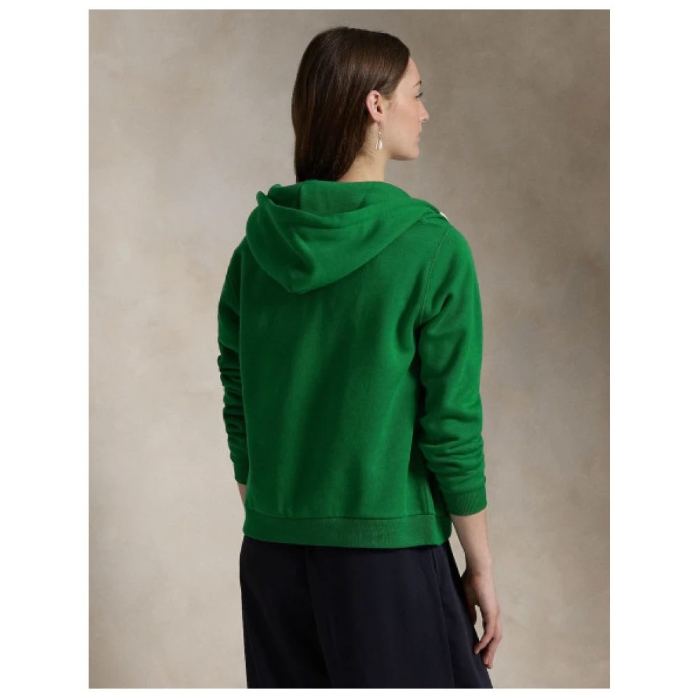 Polo Ralph Lauren Ritshoodie met katoen-polyester mix Green Dames