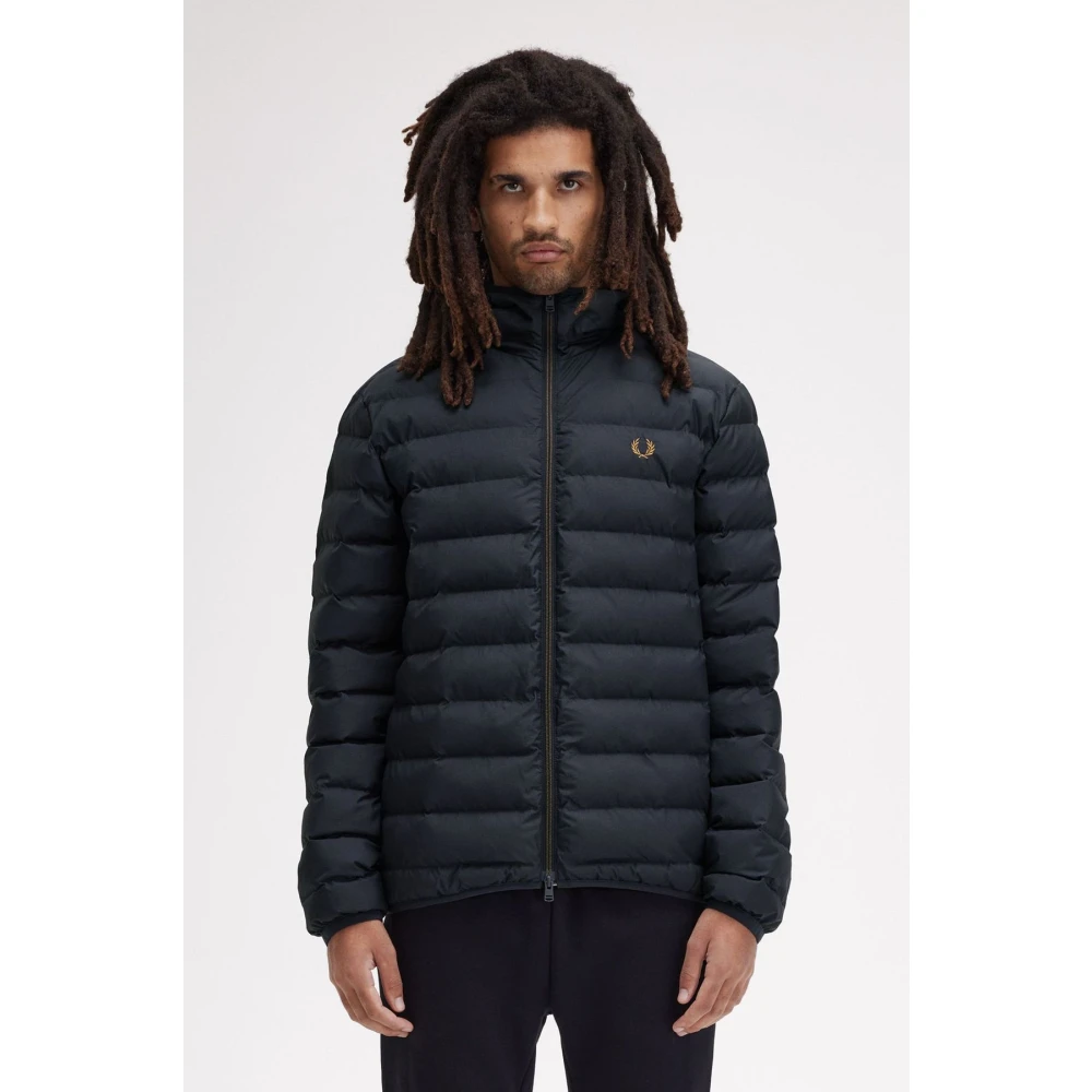 Fred Perry Blauwe Geïsoleerde Hoodie Jas Blue Heren
