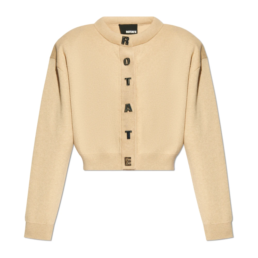 Rotate Birger Christensen Cardigan met logo Beige Dames