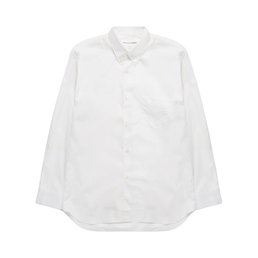 Comme des Garçons Franse Geweven Overhemd Wijde Snit White Heren