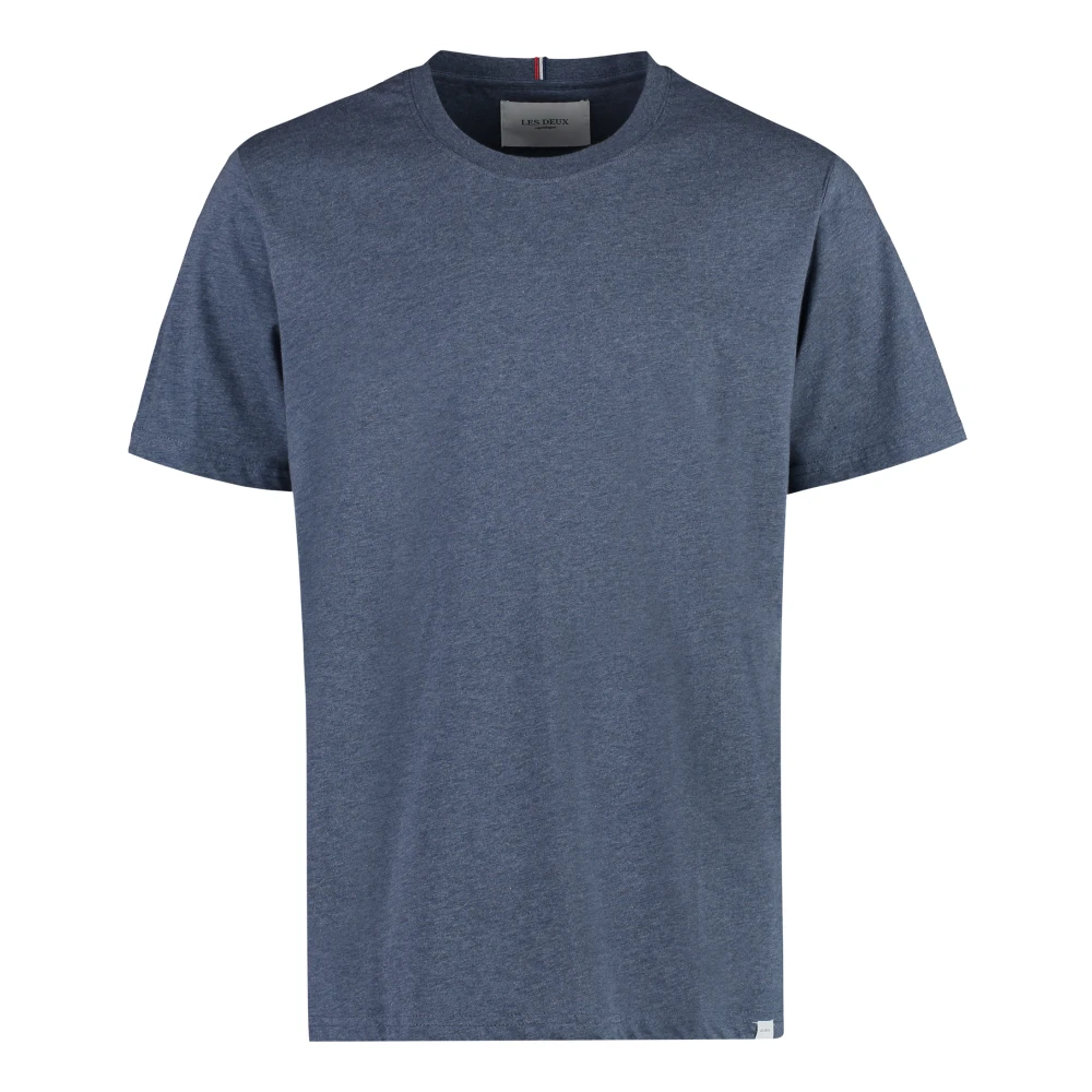 Les Deux Marais Biologisch Katoenen T-Shirt Blue Heren