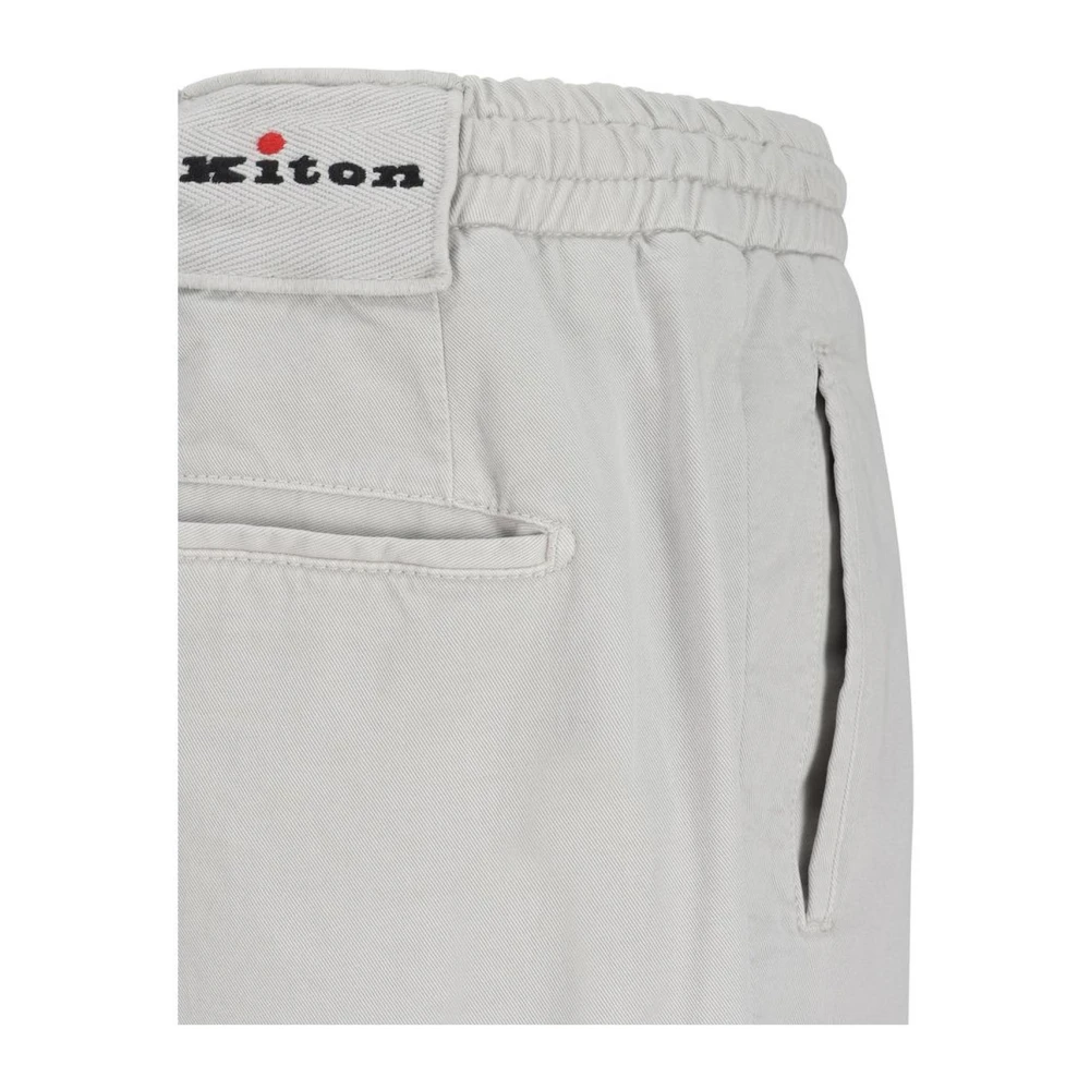 Kiton Elastische taille Cigarette Style Broek Gray Heren