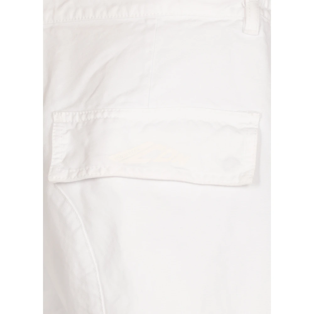 Dsquared2 Cargo Broek Wit Elastische Taille Zakken White Heren