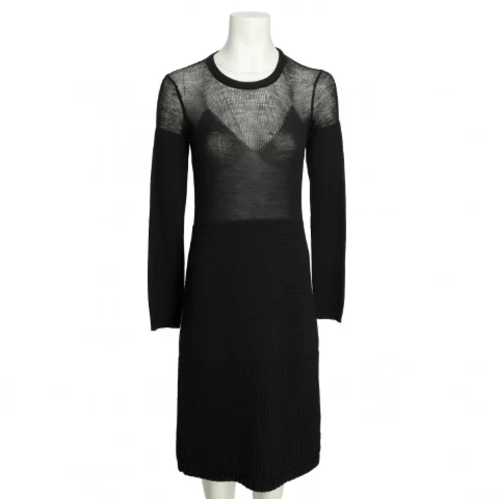 Dior Vintage Pre-owned Wool dresses Black Dames