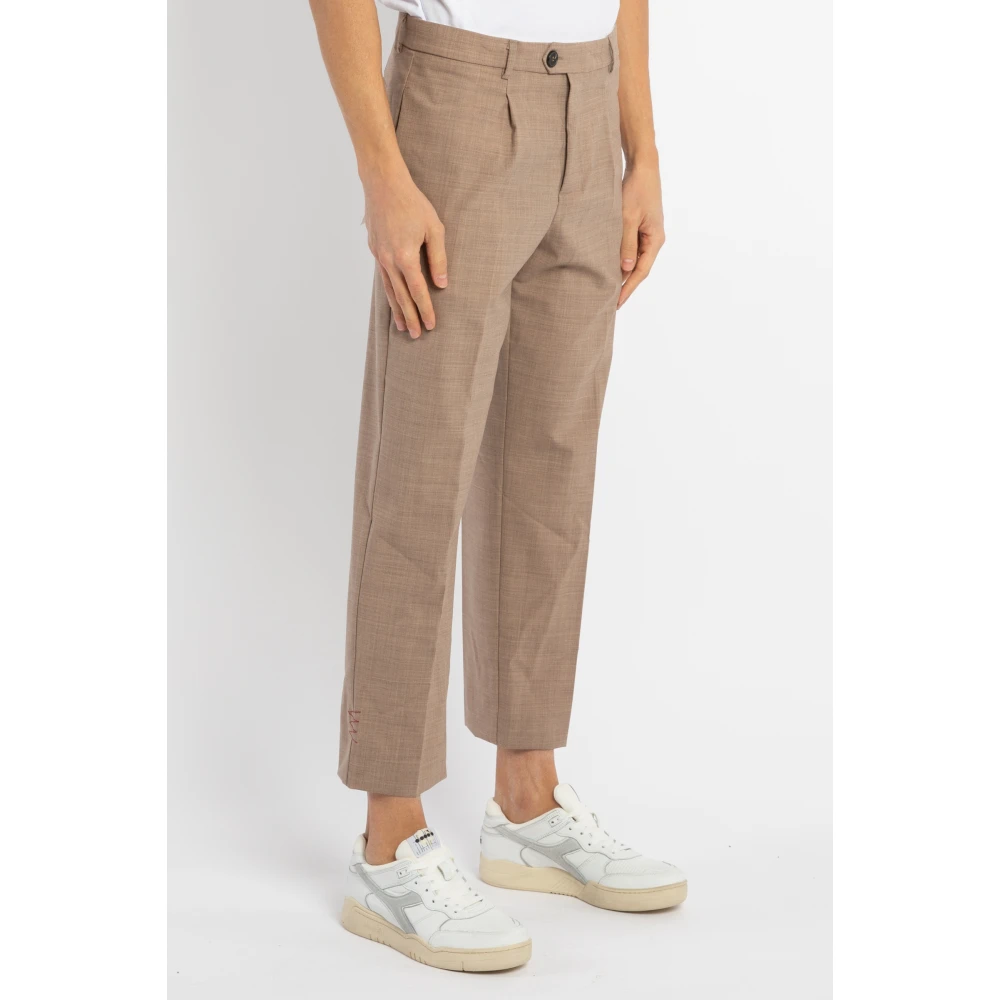 Amaránto Cropped Trousers Beige Heren