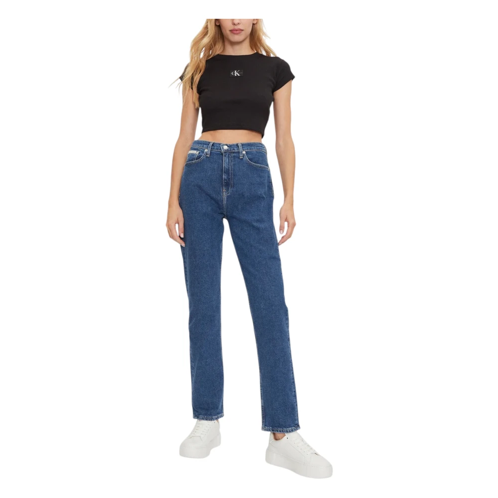 Calvin Klein Jeans Authentieke Slim Straight Dames Jeans Blue Dames