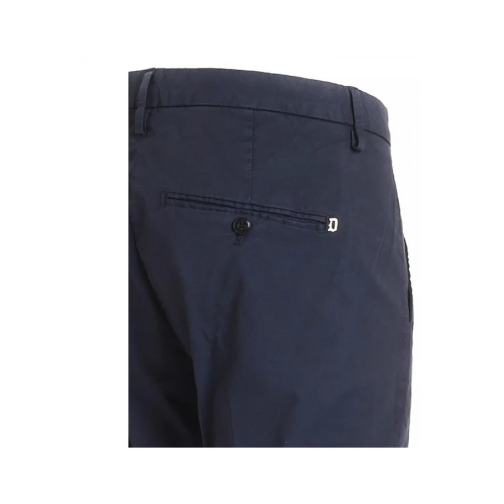 Dondup Blauwe Jeans Lage Taille Regular Fit Blue Heren