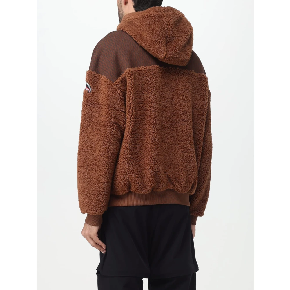 Sprayground Bruine Zip Hoodie Set voor Heren Brown Heren
