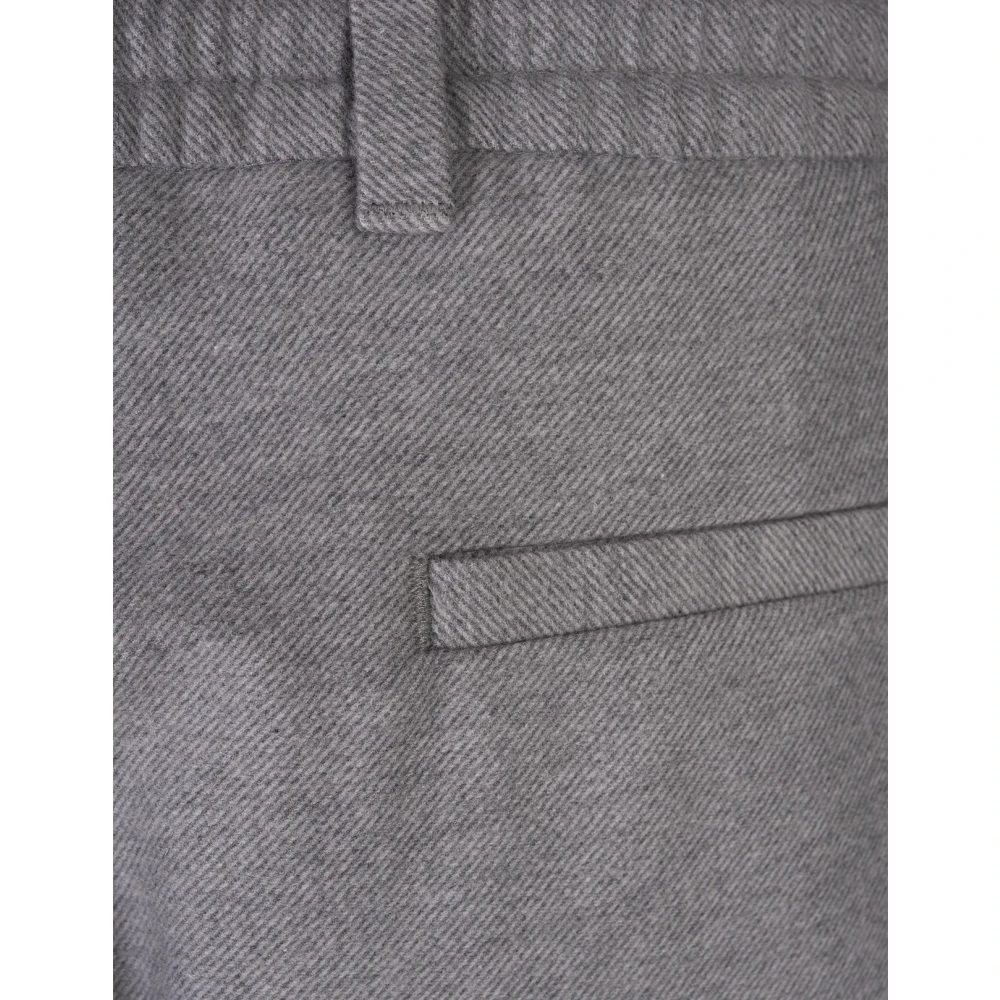 Hugo Boss Grijze Tapered Katoenen Broek Gray Heren