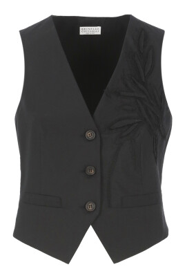 black-cotton-v-neck-sleeveless-gilet