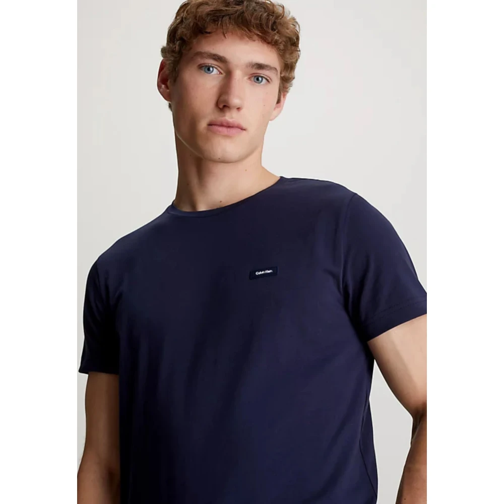 Calvin Klein Night Sky T-shirt Slim Fit Korte Mouw Blue Heren