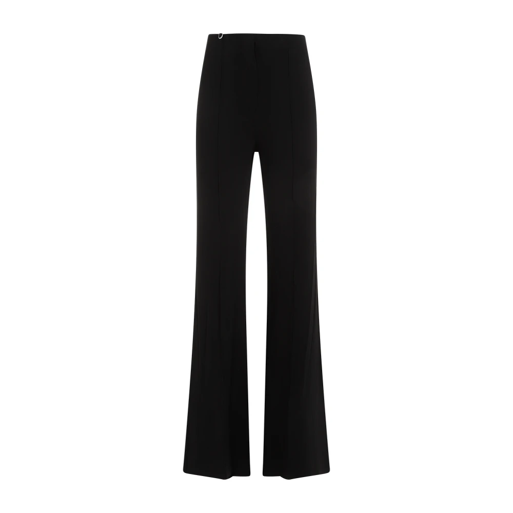 Jacquemus Zwarte Flared Leg Hoge Taille Broek Black Dames
