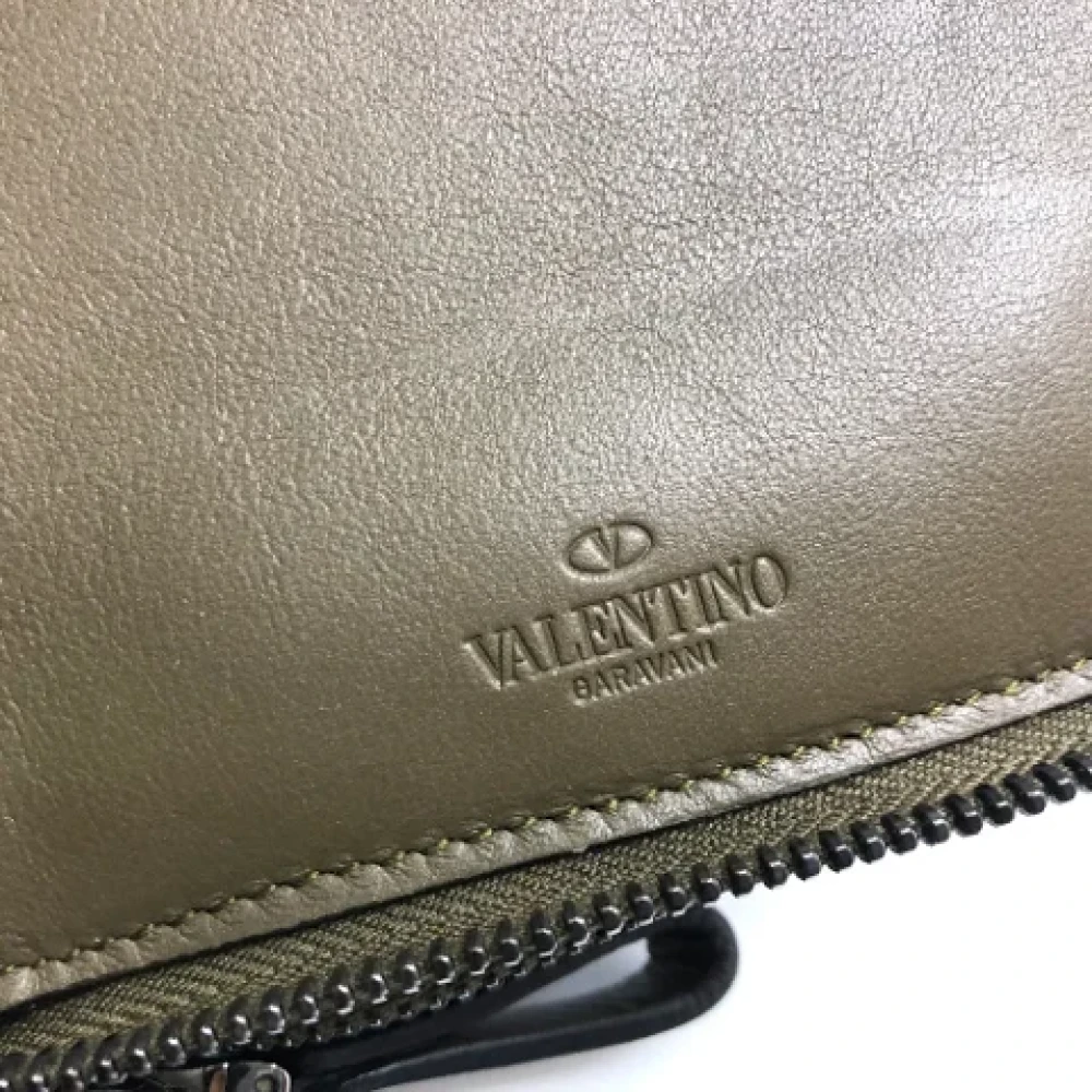 Valentino Vintage Pre-owned Leather wallets Green Dames