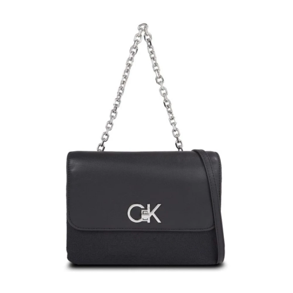 Calvin Klein Dubbele Gusset Tas voor Vrouwen Black Dames
