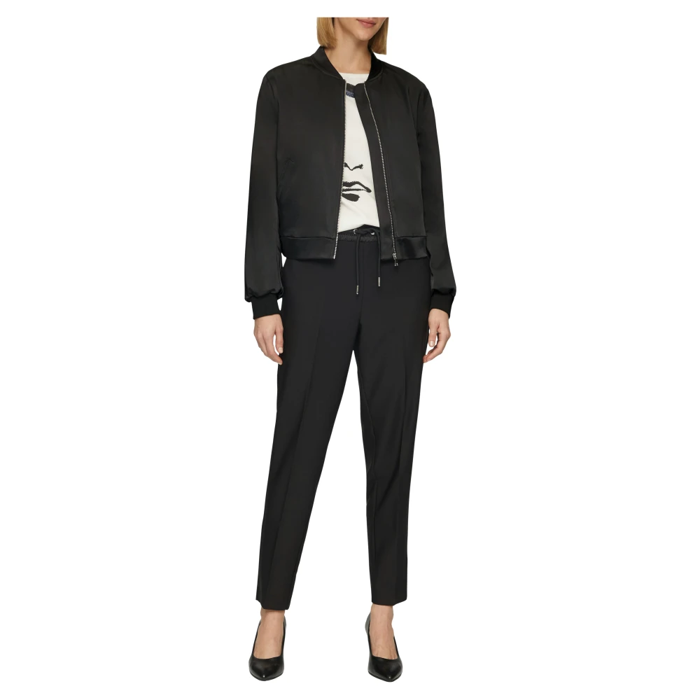 s.Oliver Satin Bomberjack met Ribboorden Black Dames