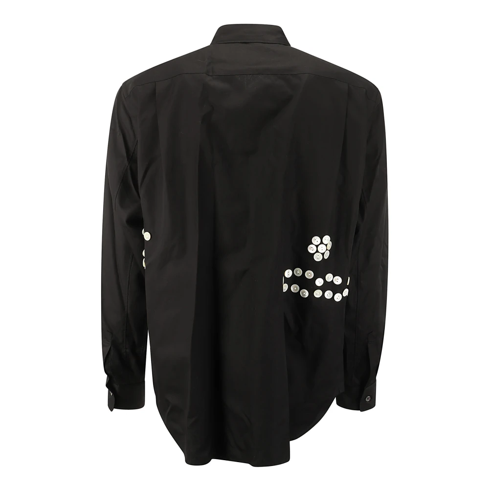 Comme des Garçons Overhemd met knoopsluiting en decoratieve knopen Black Heren