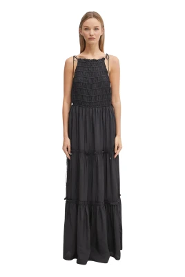 Viskos Habotai Maxiklänning Smock Slip Dress