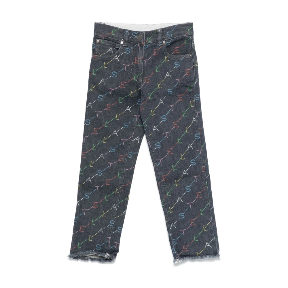 Stella McCartney Grå Logo Print Barn Jeans Gray, Flicka