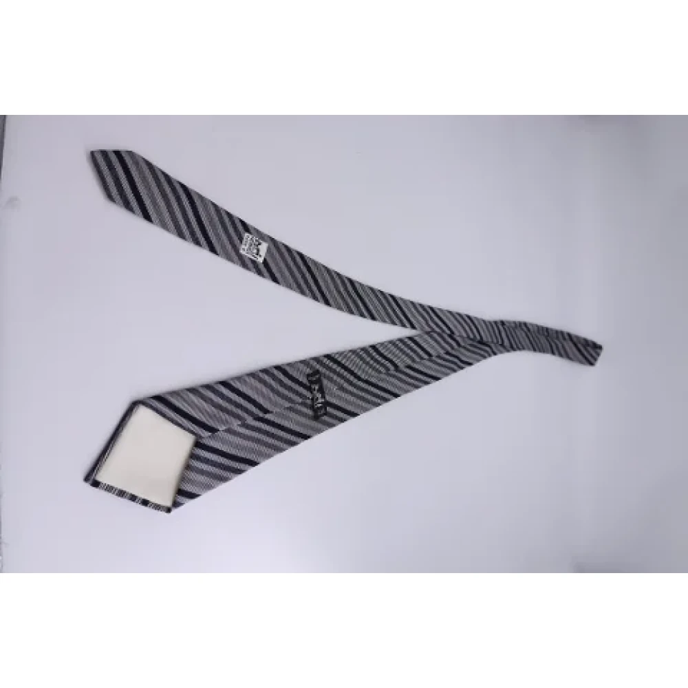 Hermès Vintage Pre-owned Silk home-office Gray Heren