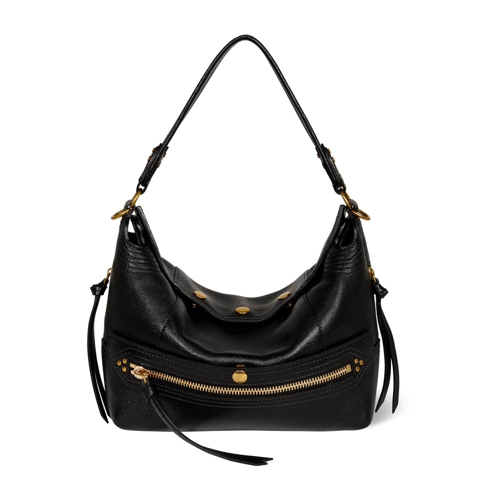 Jérôme Dreyfuss Zwarte Baguette Hobo Crossbody Tas Black Dames