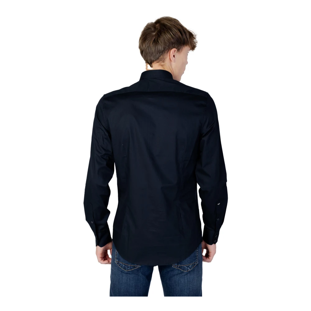 Antony Morato Blauw Klassiek Overhemd Mannen Herfst Winter Blue Heren