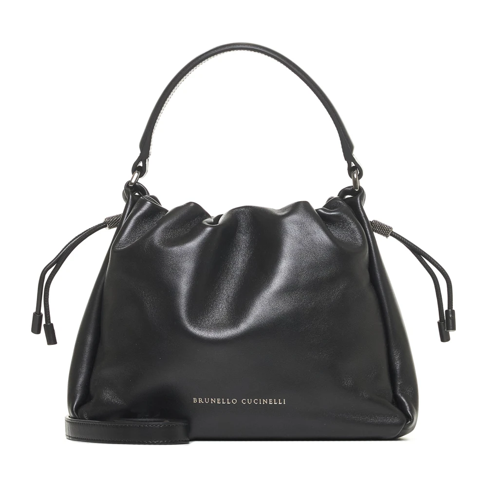 BRUNELLO CUCINELLI Zwarte Schoudertas voor Vrouwen Black Dames