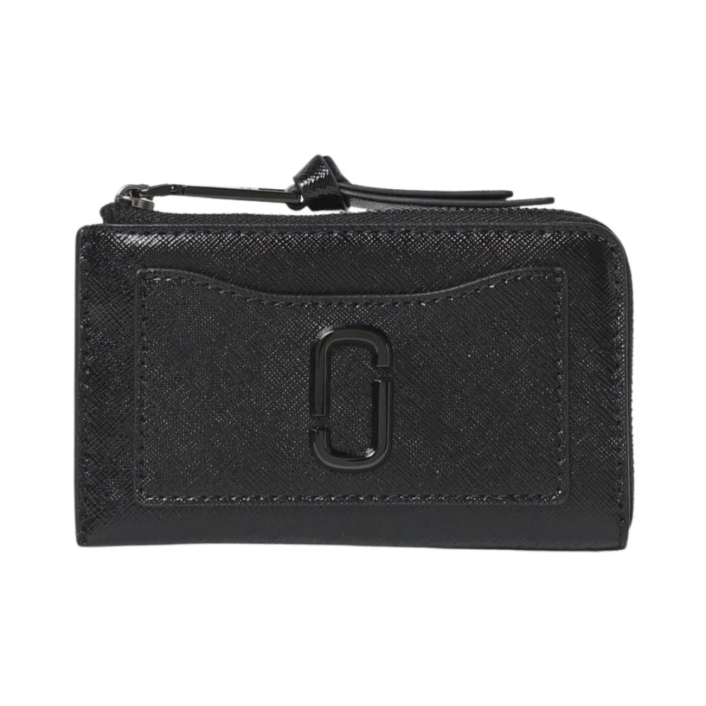 Marc Jacobs Women's Black Wallets & Cardholders, One Size, Compact Card Holder With Zip Closure