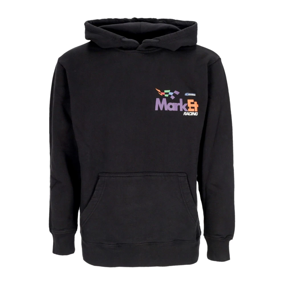 Market Racing Hoodie Pullover Sweatshirt Zwart Black Heren