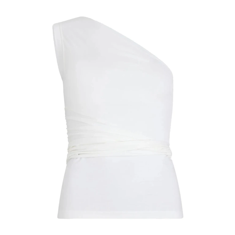 Patou Elegant One Shoulder Top White Dames