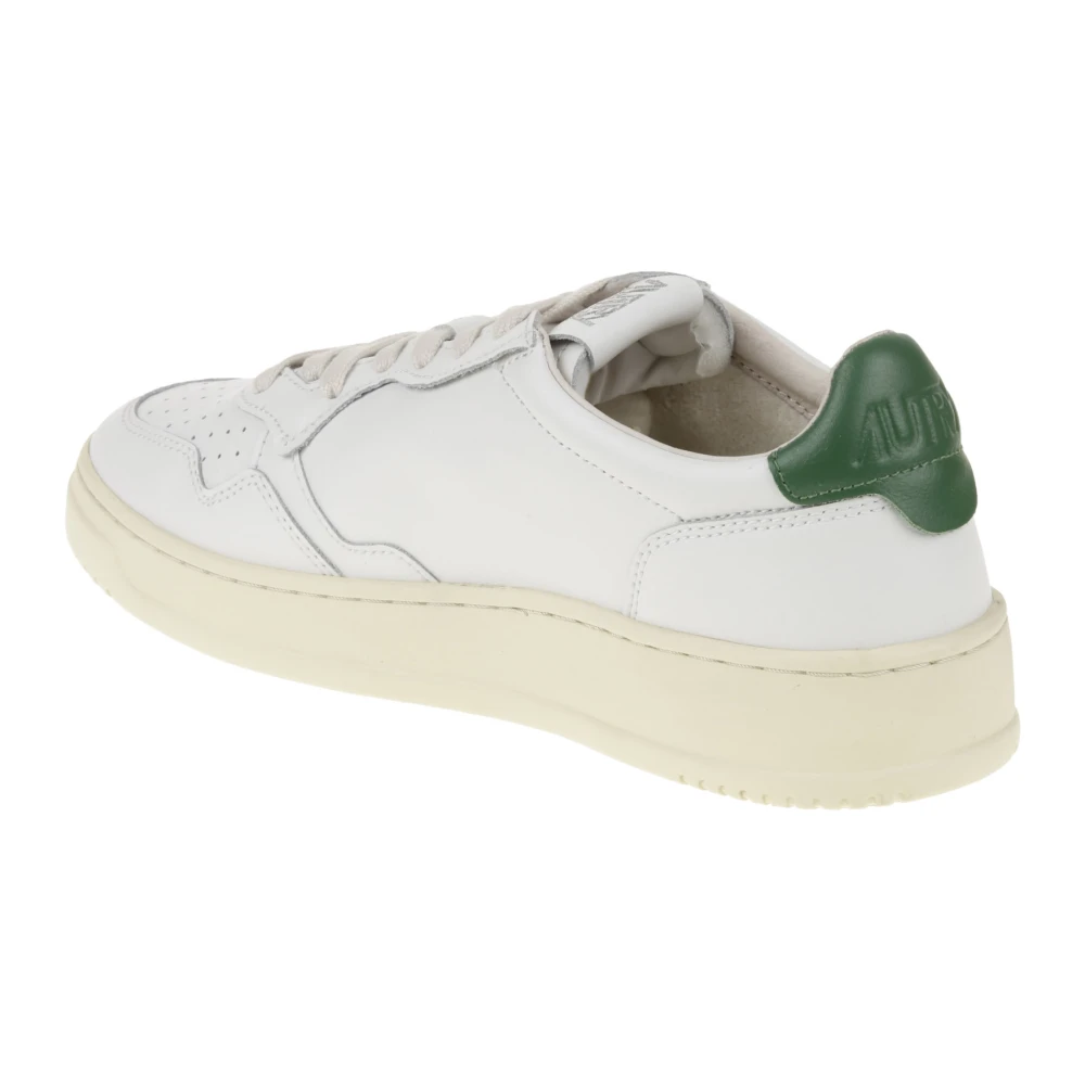 Autry Groene platte schoenen met leren details Green Heren