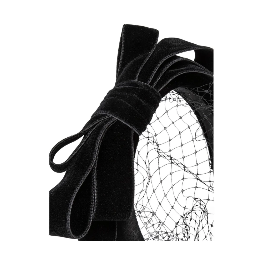 Jennifer Behr Zwarte Voile Strik Haaraccessoire Black Dames