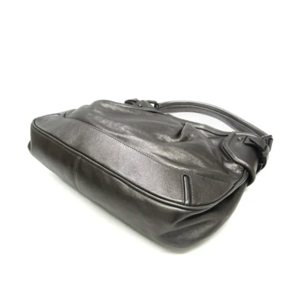 Burberry Vintage Pre-owned Leather shoulder-bags Gray Dames