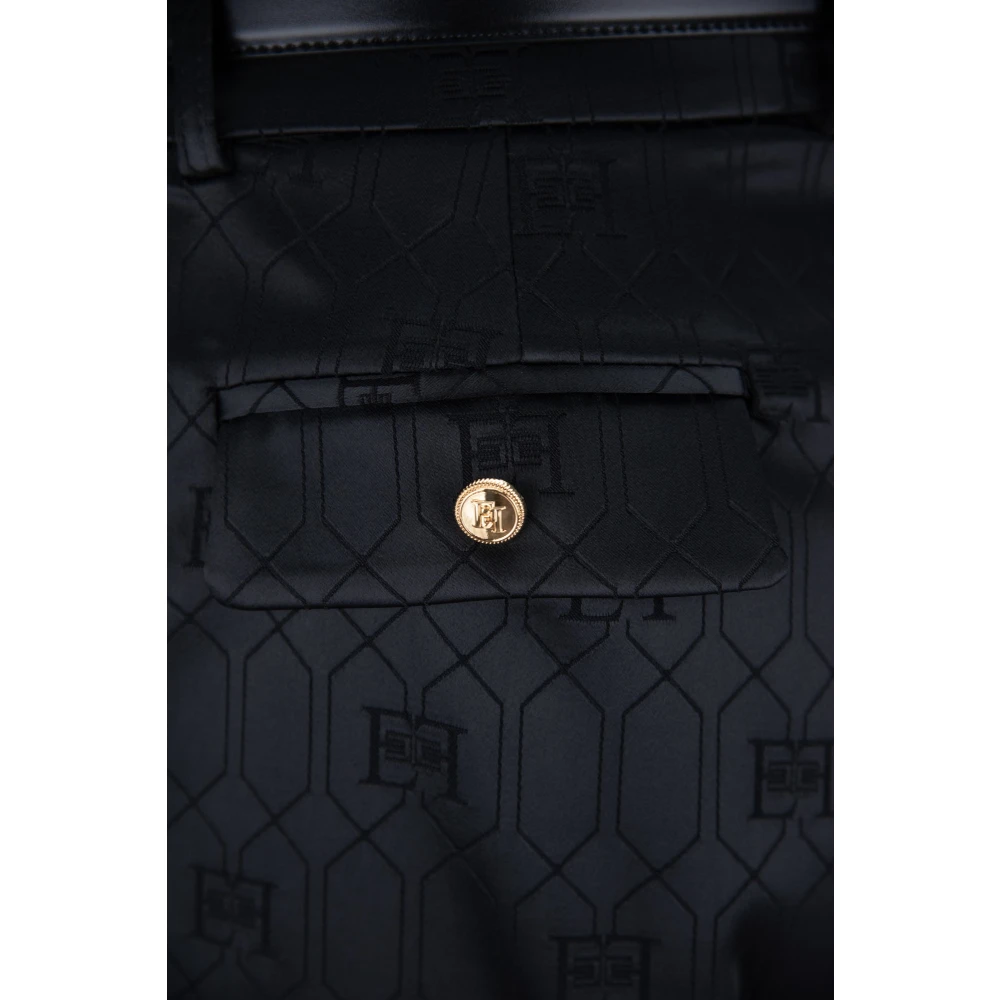 Elisabetta Franchi Rits Haak Damesbroek Black Dames