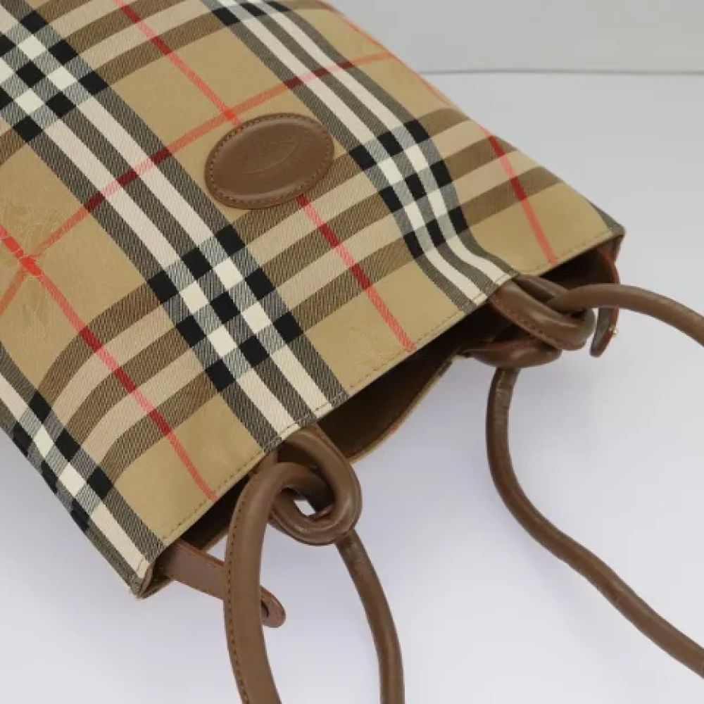 Burberry Vintage Pre-owned Canvas shoulder-bags Beige Dames
