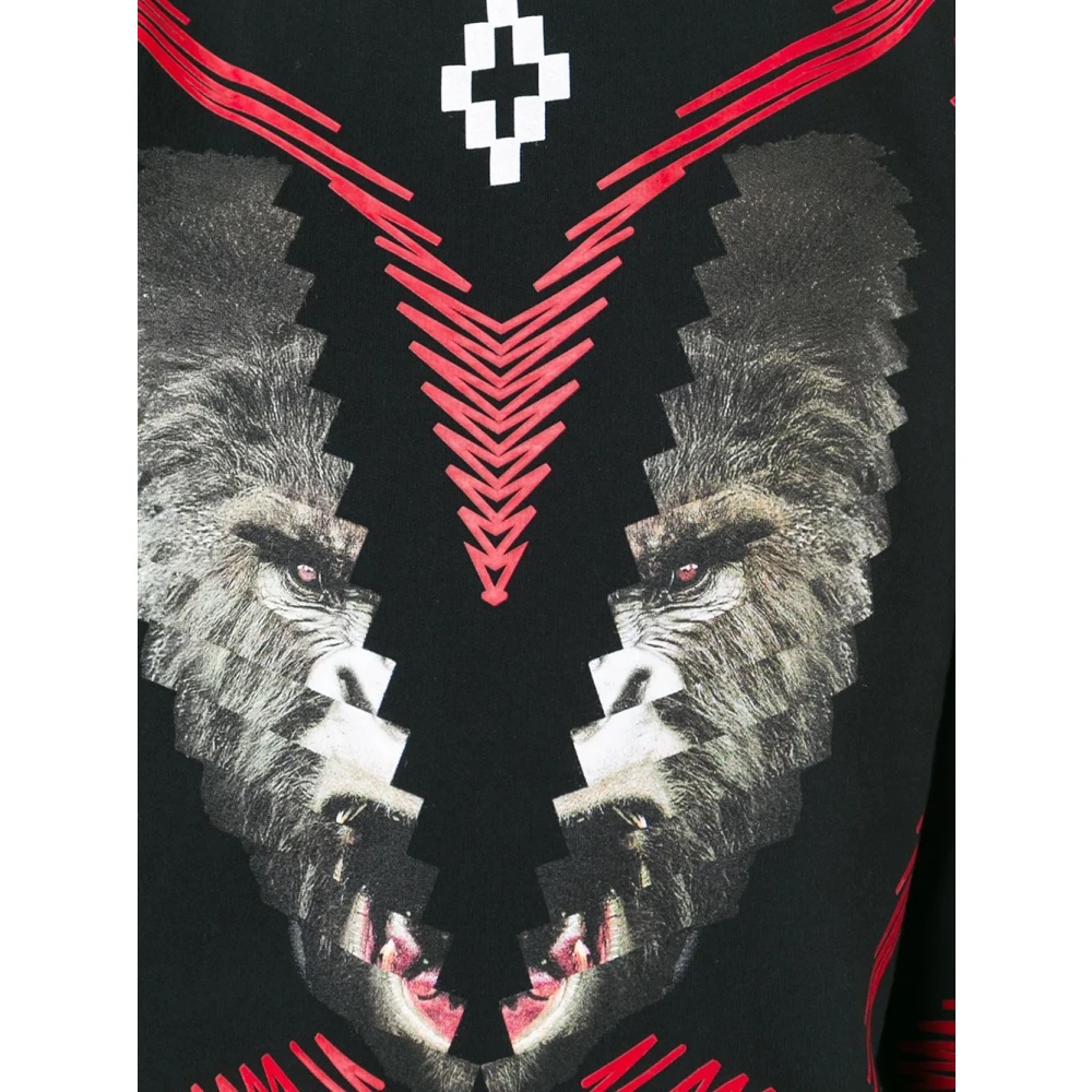 Marcelo Burlon Zwarte Losalcerescrew Stijlvolle Crewneck Sweater Black Heren