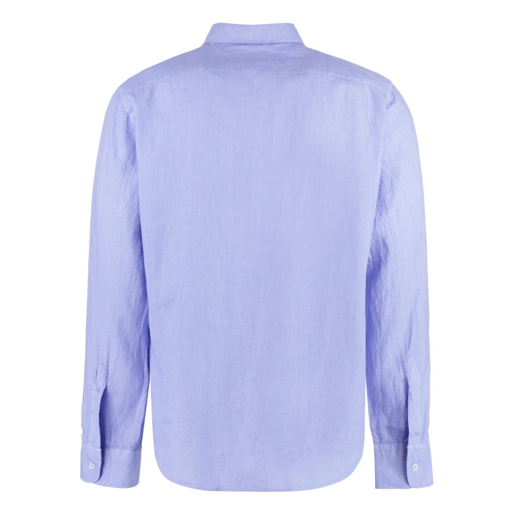 Aspesi Linnen Casual Overhemd Blue Heren