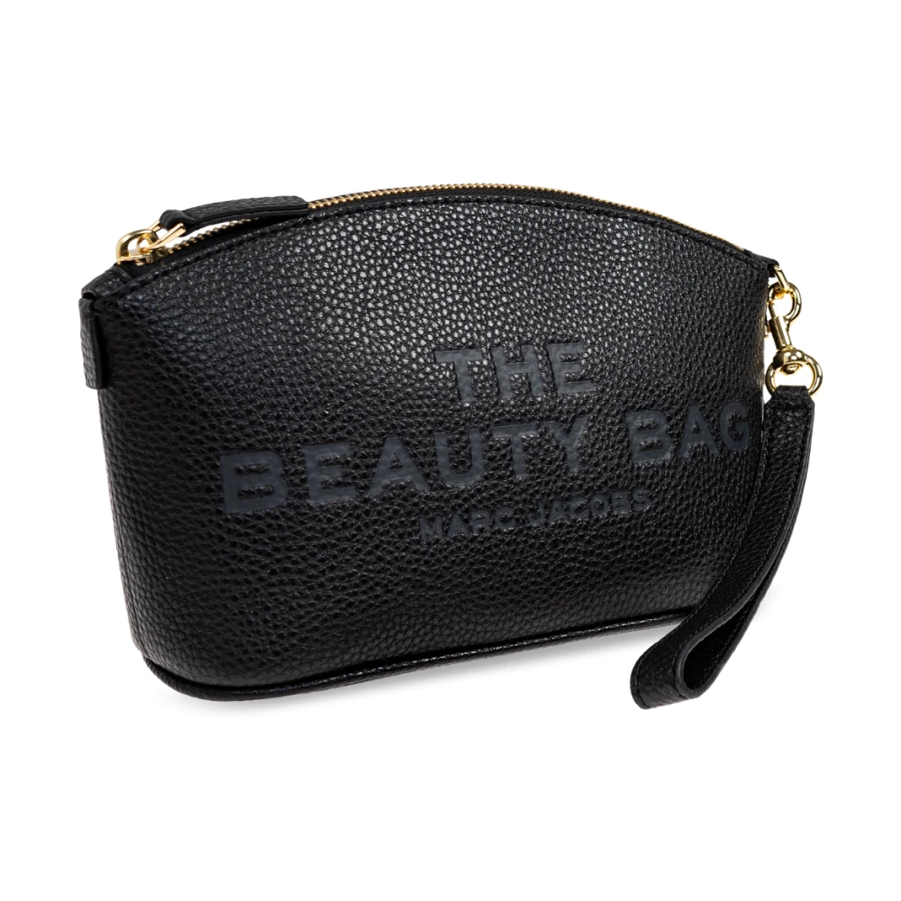 Marc Jacobs Leren cosmetische tas Black Dames